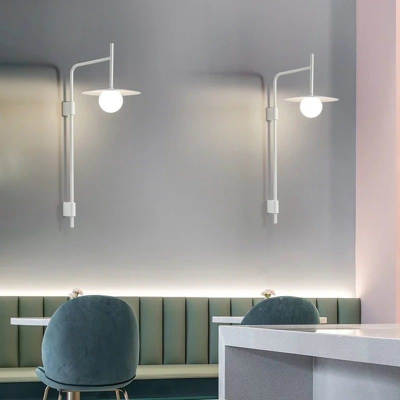 Modern LED wall light with single adjustable arm - vue 3 sur 12