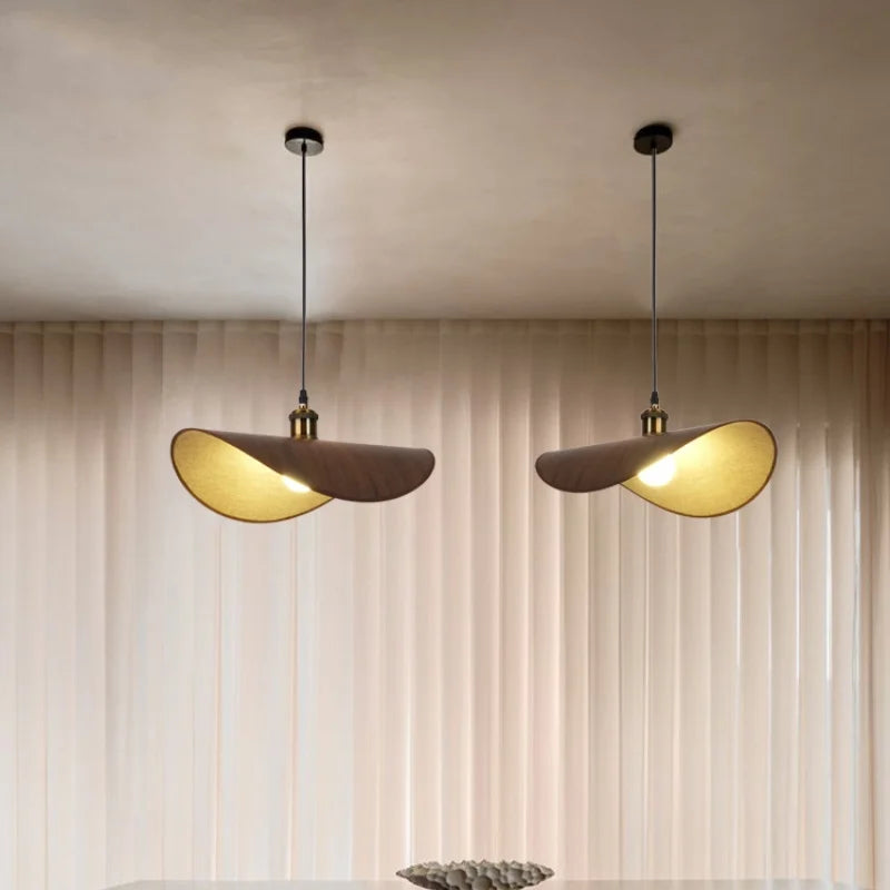 Minimalist wabi sabi style LED pendant light nordic design - vue 3 sur 23