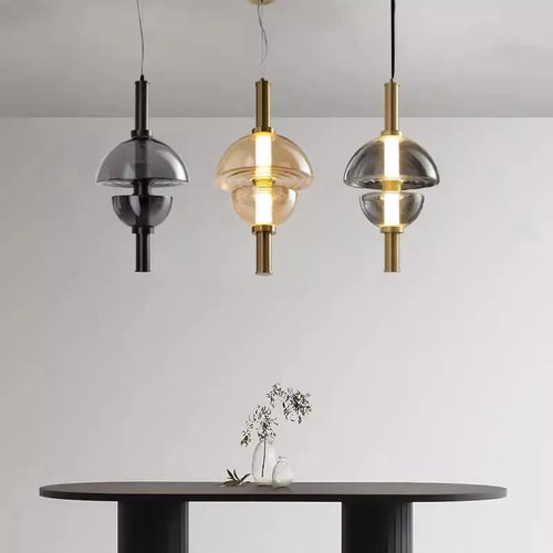 Nordic coloured glass pendant light for elegant lighting - vue 2 sur 11