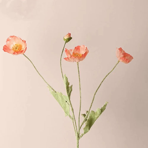 Artificial poppy flowers for weddings and home decoration - vue 6 sur 25