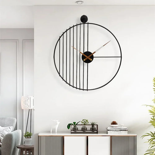 modern silent wall clock for home decor - vue 3 sur 6