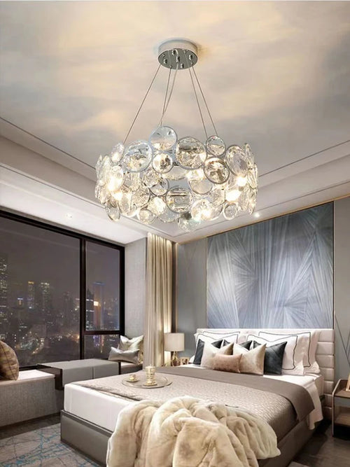 Modern k9 crystal chandelier for elegant interior decor - vue 4 sur 10