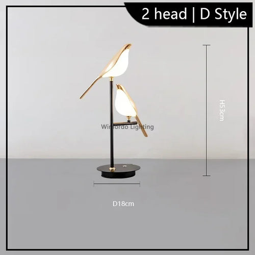 Led chandelier bird art loft original design decoration - vue 14 sur 18