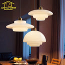 Modern cream milk glass decorative pendant light