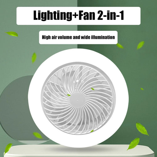 Smart LED ceiling light with fan and remote control