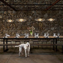 Artistic pleated pendant light for café, restaurant and shop