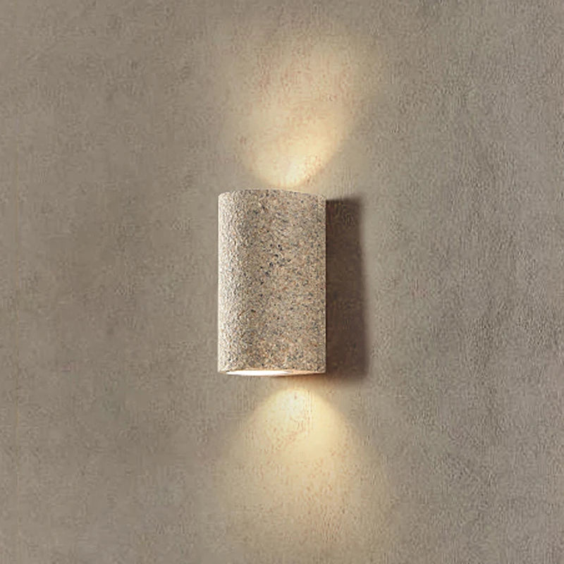 Japanese wabi-sabi retro cement LED wall light