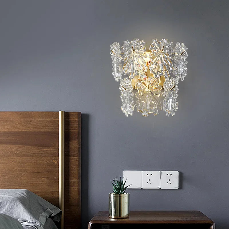 Minimalist crystal glass LED ceiling light for elegant interiors - vue 5 sur 13