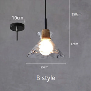 Modern nordic design decorative glass LED pendant light