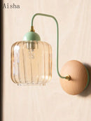 Creative medieval coloured glass wall light for interior decoration