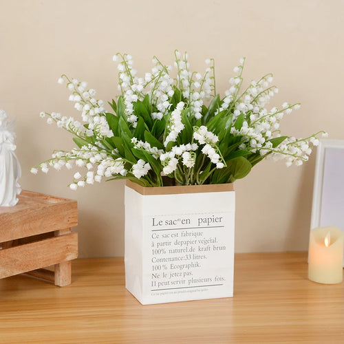 Set of 6 artificial orchids for garden, wedding or bouquet decoration - vue 4 sur 7