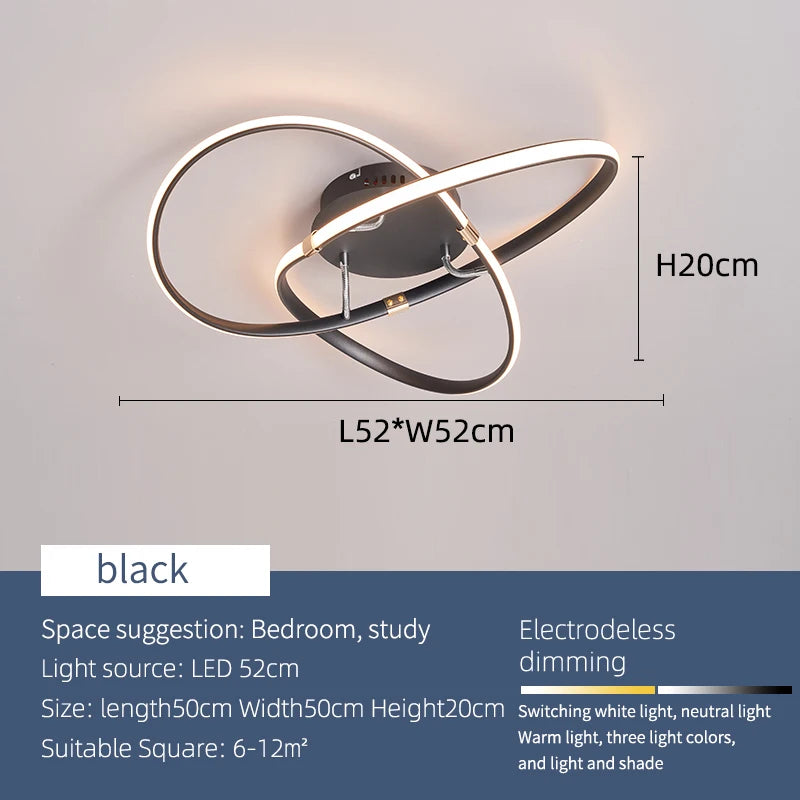 Modern LED ceiling light for smart home with Alexa