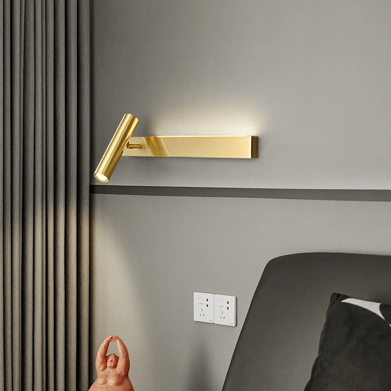 Minimalist modern copper wall light with creative design