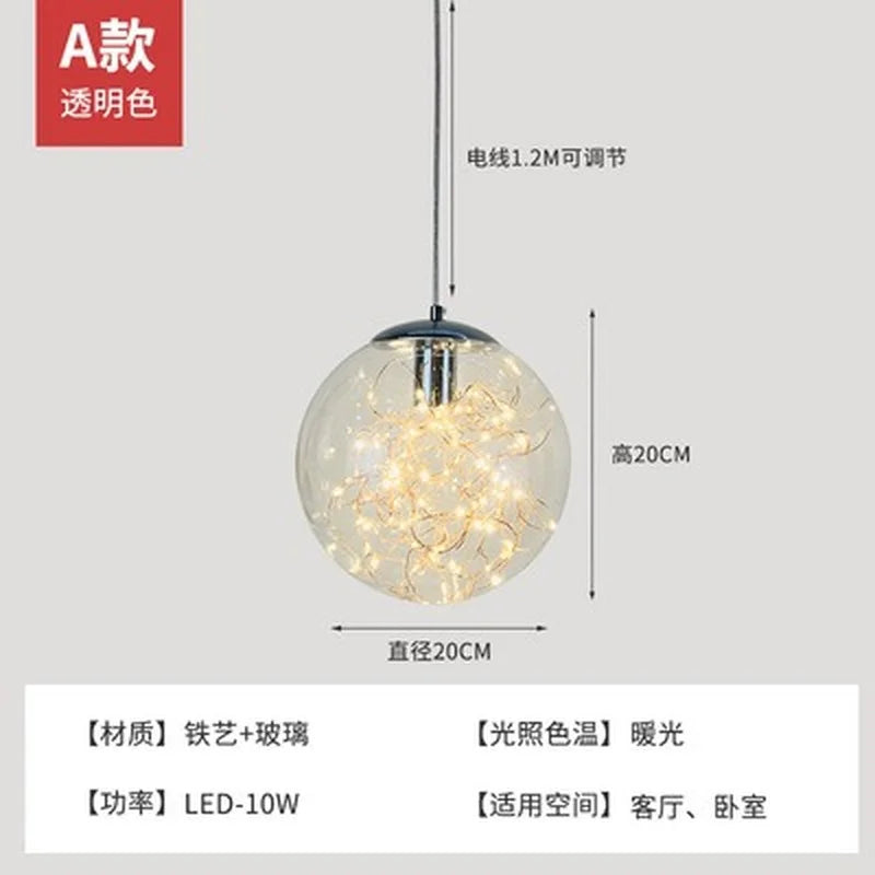 Nordic glass star chandelier for modern decor - vue 24 sur 24