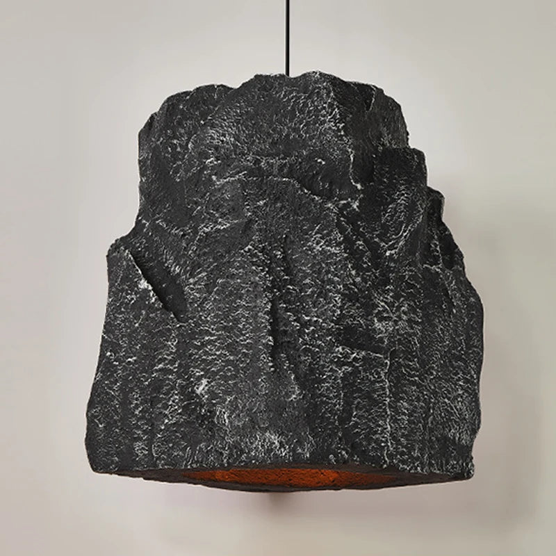 Handmade nordic chandelier with imitation stone wabi sabi style - vue 4 sur 7