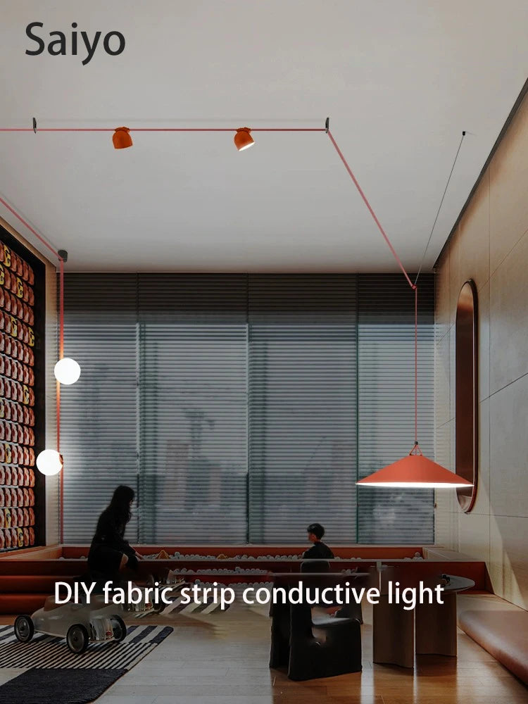 Knitted fabric LED strip lamp for loft