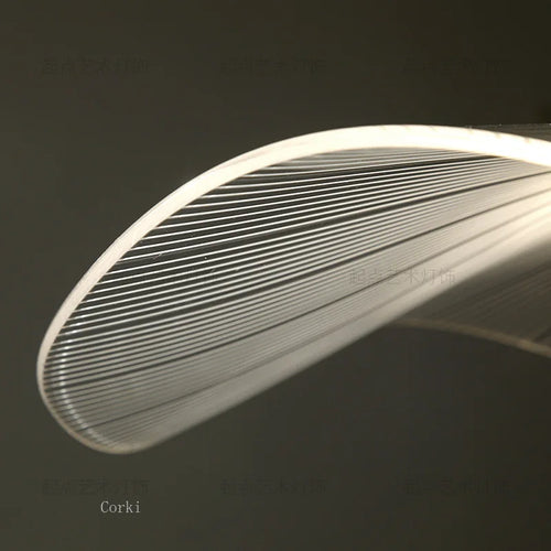 modern decorative acrylic lotus leaf pendant light - vue 6 sur 12