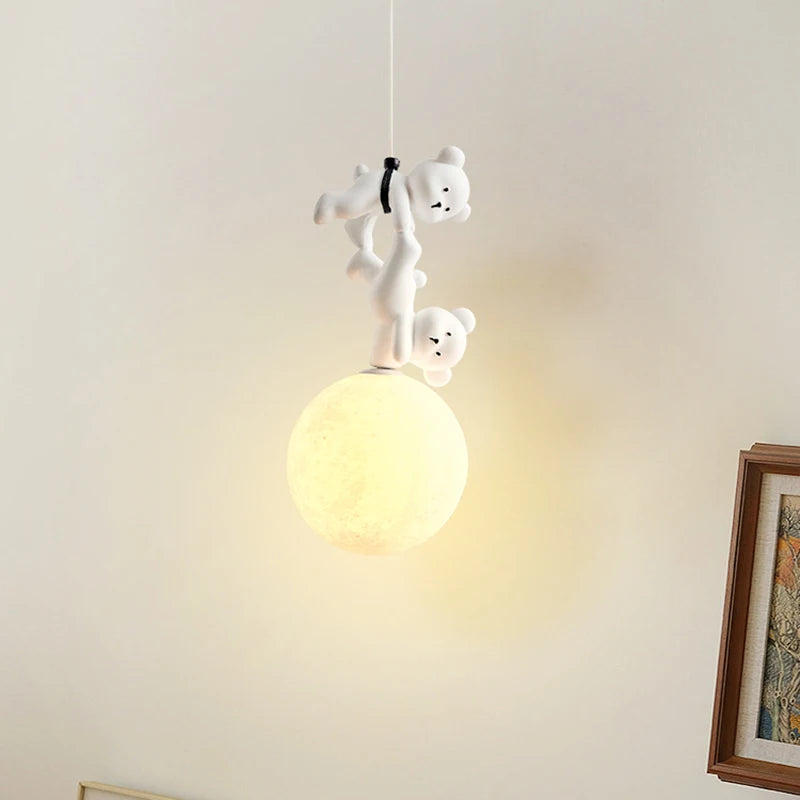 Decorative resin bear lamp for children's room