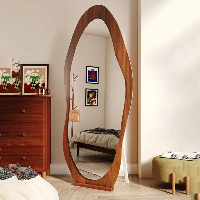 Decorative standing mirror for makeup and interior