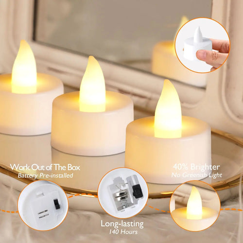 Set of 24 creative LED candles for Halloween and Christmas - vue 3 sur 7