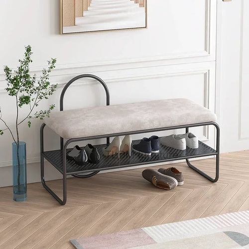 minimalist shoe and storage bench - vue 4 sur 10