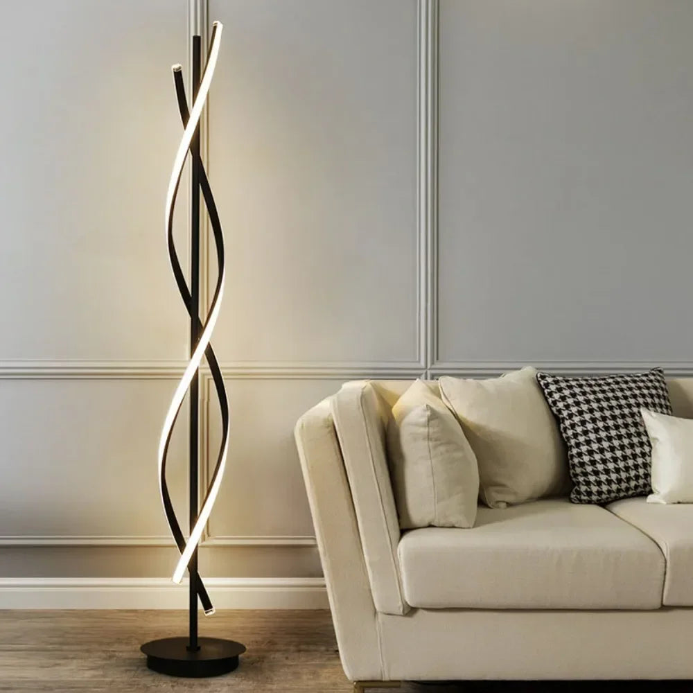 Minimalist geometric line floor lamp for modern interiors