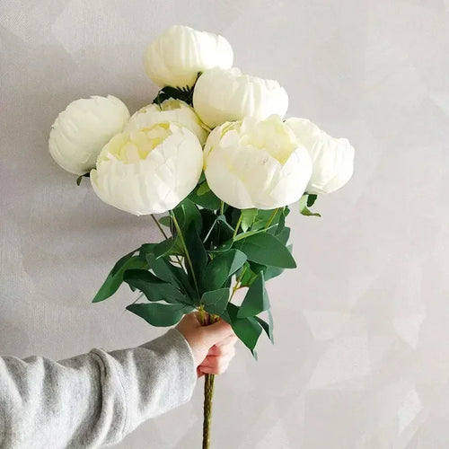 Artificial peony bouquets for elegant home decoration - vue 4 sur 14