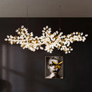 Luxury postmodern white glass chandelier