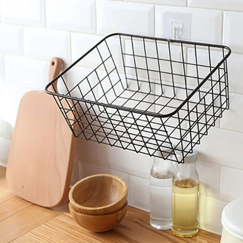 Metal storage basket for organising your spaces - vue 3 sur 6