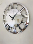 modern design 3d mirror wall clock silent for home decor