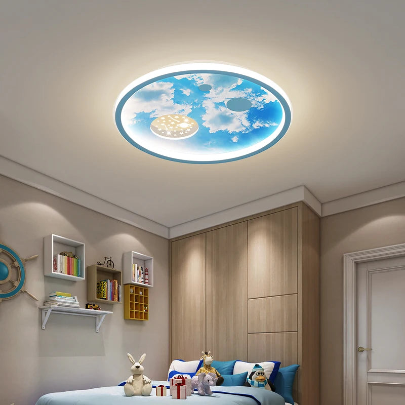 Nordic children's chandelier with cartoon style lighting