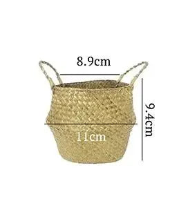 hanging wicker basket for flowers or storage - vue 16 sur 16