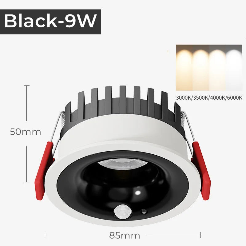 Recessed spotlight with infrared motion sensor practical lighting - vue 10 sur 10