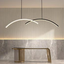 Modern LED chandelier with remote control and simple line