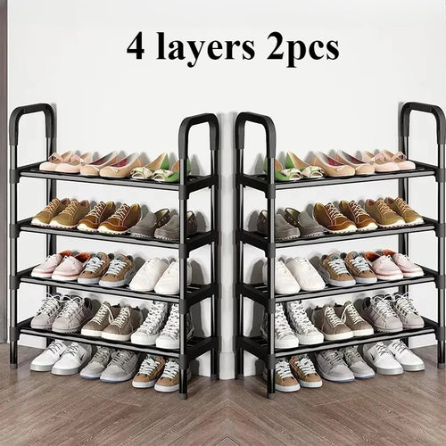 trendy space-saving 5-tier metal shoe rack - vue 11 sur 16