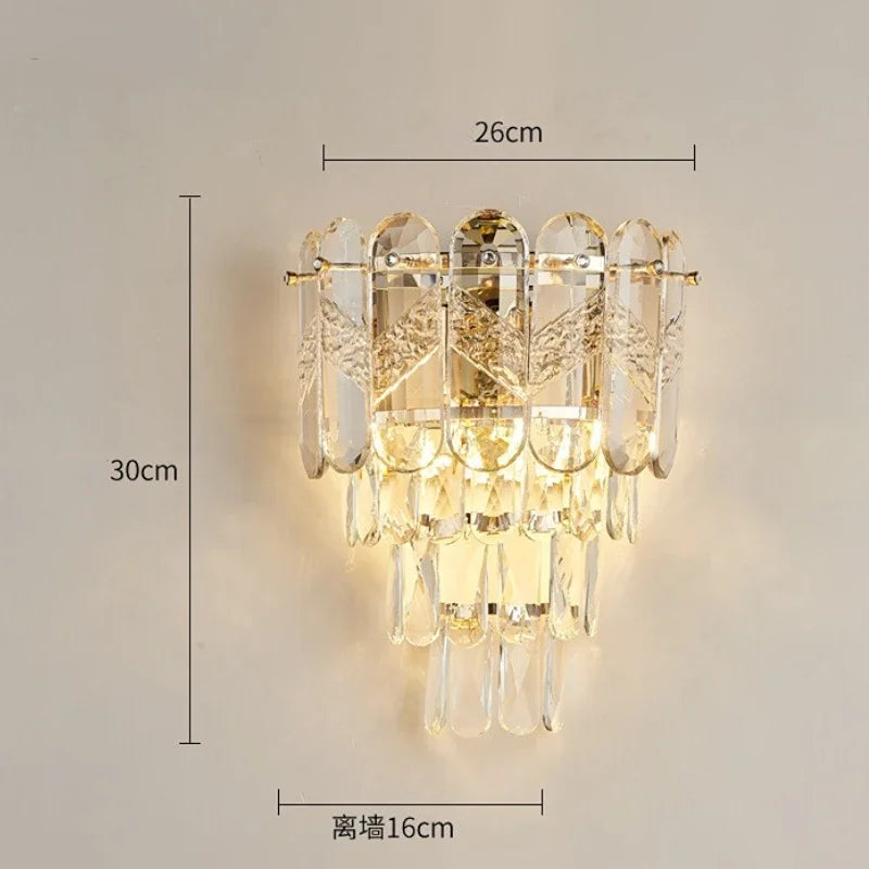 Creative nordic crystal wall light modern decorative indoor design - vue 10 sur 12