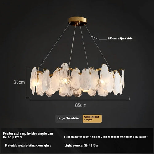 Handmade glass pendant light for a luxurious interior - vue 9 sur 8