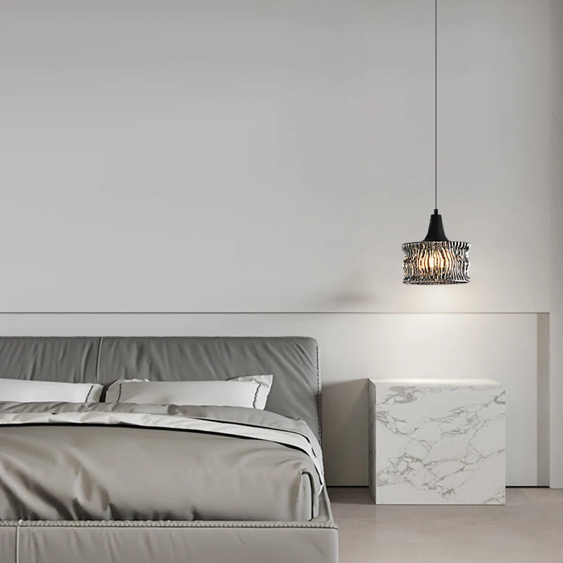 Minimalist Italian pendant light in premium copper and glass - vue 3 sur 7