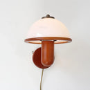 Wooden wall light with modern acrylic shade
