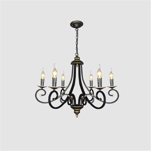 Creative retro european iron chandelier for interior decoration - vue 2 sur 11