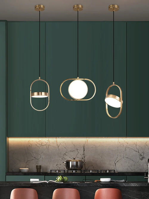 Post-modern magic eye creative rotating chandelier - vue 2 sur 14