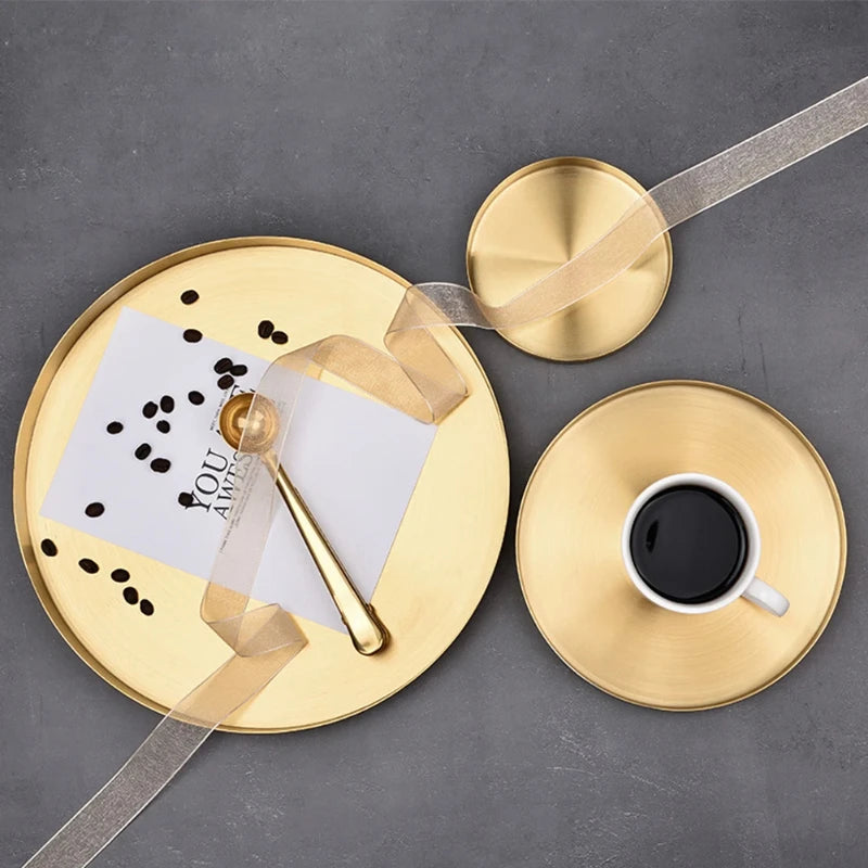 Stainless steel storage tray for jewellery and decorations