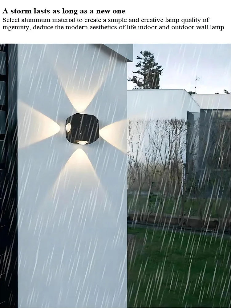 Modern waterproof LED wall light for indoor and outdoor decoration - vue 5 sur 9