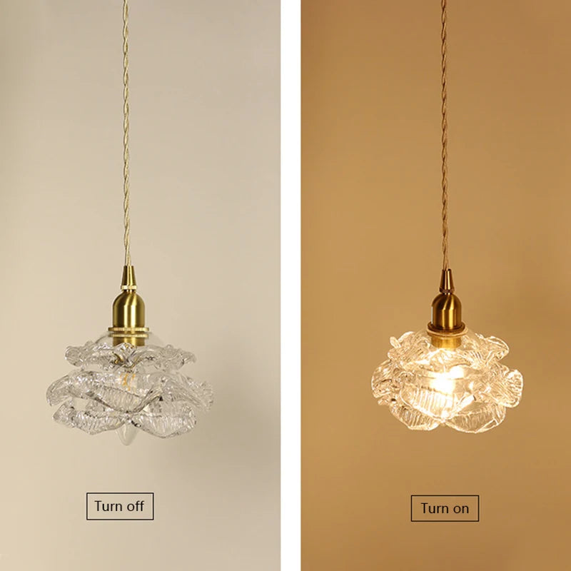 Romantic vintage glass chandelier for elegant interiors - vue 6 sur 8