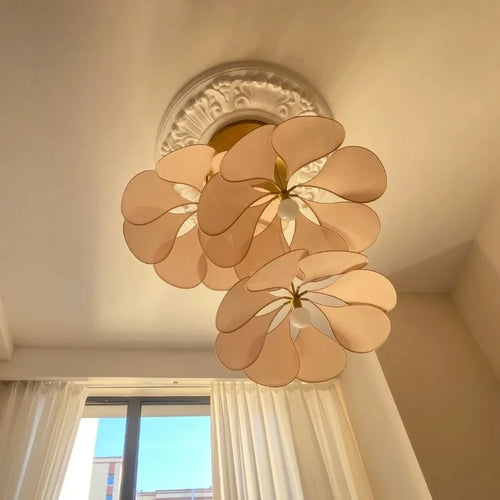 Nordic fabric LED pendant light for indoor decoration - vue 5 sur 18