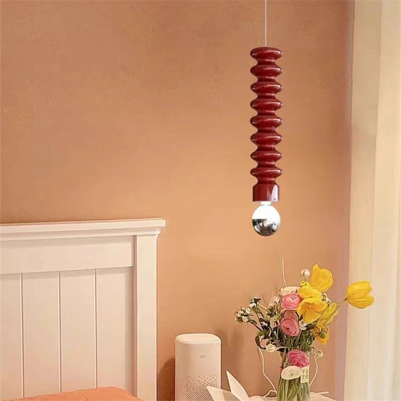 Colourful Nordic pendant light French style warm decorative ambiance - vue 5 sur 9