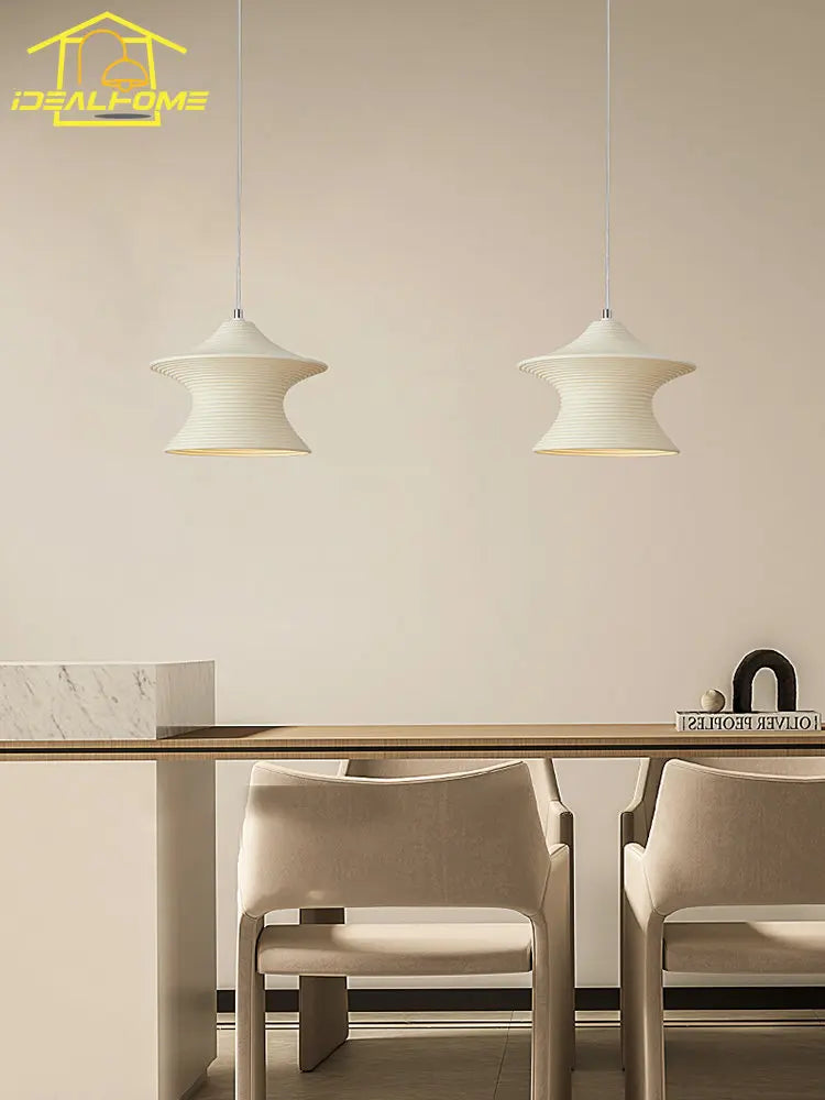 Modern Nordic design resin LED pendant light for a cosy atmosphere