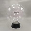 Outdoor black globe post lamp for garden and terrace lighting