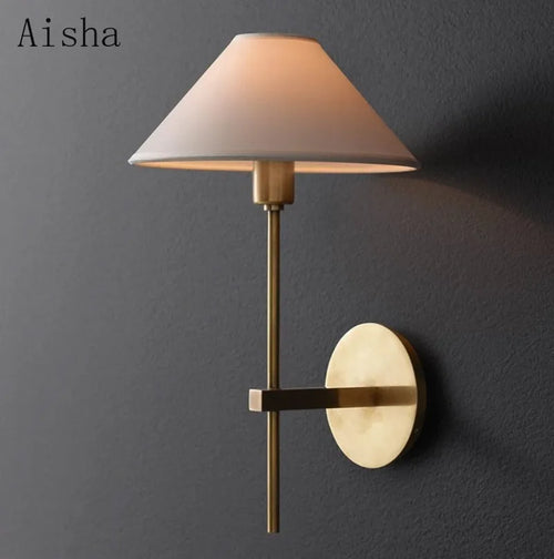 Designer fabric wall light for modern indoor lighting - vue 2 sur 8