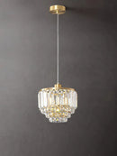 Contemporary copper crystal chandelier for modern decor